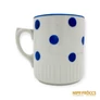 Kép 6/11 - Zsolnay porcelán -  Kék pöttyös bögre