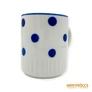 Kép 8/11 - Zsolnay porcelán -  Kék pöttyös bögre