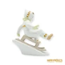 Kép 4/11 - Aquincumi porcelán -  Szánkózó gyerek (ritka festésű)