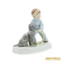 Kép 8/11 - Zsolnay porcelán -  Karikázó gyerek kutyával