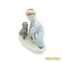 Kép 10/11 - Zsolnay porcelán -  Karikázó gyerek kutyával