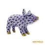 Kép 3/11 - Herendi porcelán -  Pikkely mintás lila malac