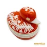 Kép 11/14 - Hollóházi porcelán -  Piros kacsa bonbonier
