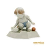 Kép 1/11 - Zsolnay porcelán - Tyúkot simogató kisgyerek