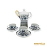 Kép 3/18 - Hollóházi porcelán -  Kotyogós kávéfőző 3 db csészével
