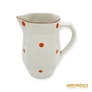 Kép 1/10 - Hollóházi porcelán - Piros pöttyös kancsó