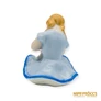Kép 5/11 - Drasche porcelán -  Földön ülő babázó kislány kék ruhában