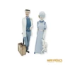 Kép 1/18 - Royal Dux porcelán - Pár bőrönddel, kutyával