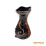 Kép 1/7 - Porcelán, kerámia - Fekete-narancs kis váza
