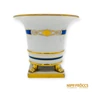 Kép 4/6 - Herendi porcelán -  Oroszlán lábas kaspó kék-arany mintával