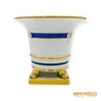 Kép 5/6 - Herendi porcelán -  Oroszlán lábas kaspó kék-arany mintával