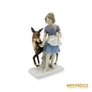 Kép 1/11 - Porcelán, kerámia - Kislány őzzel