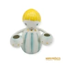 Kép 2/10 - Aquincumi porcelán -  Aquazúr angyal két gyertyatartóval