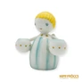 Kép 9/10 - Aquincumi porcelán -  Aquazúr angyal két gyertyatartóval