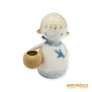 Kép 1/10 - Aquincumi porcelán - Gyertyatartós aquazúr angyal