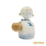 Kép 2/10 - Aquincumi porcelán -  Gyertyatartós aquazúr angyal