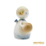 Kép 4/10 - Aquincumi porcelán -  Gyertyatartós aquazúr angyal