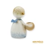 Kép 5/10 - Aquincumi porcelán -  Gyertyatartós aquazúr angyal