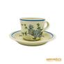 Kép 14/20 - Hollóházi porcelán -  Kék virágmintás Chinoin kávés készlet díszdobozban