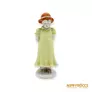 Kép 1/13 - Aquincumi porcelán - Zöld ruhás kislány kalapban