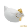 Kép 2/10 - Hollóházi porcelán -  Arany festésű tyúk