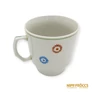 Kép 1/8 - Porcelán, kerámia - Észak-koreai bögre piros-kék mintával
