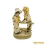 Kép 1/11 - Porcelán, kerámia - Kalapos pár a kerítésnél