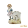 Kép 1/11 - Porcelán, kerámia - Kislány kutyaóllal kis váza