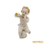 Kép 1/11 - Schaubach Kunst porcelán - Puttó trombitával