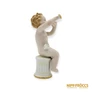 Kép 4/11 - Schaubach Kunst porcelán -  Puttó trombitával