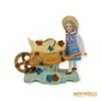 Kép 1/11 - Porcelán, kerámia - Kalapos kislány talicskával