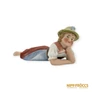 Kép 1/10 - Porcelán, kerámia - Heverő alpesi, kalapos lány