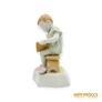 Kép 7/10 - Zsolnay porcelán -  Olvasó fiú cicával