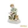 Kép 8/10 - Zsolnay porcelán -  Olvasó fiú cicával