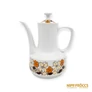 Kép 3/9 - Hollóházi porcelán -  Narancssárga-barna kávés készlet 6 személyes