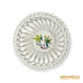 Kép 2/5 - Herendi porcelán -  Fonott kosár virág mintával
