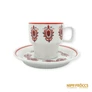 Kép 5/10 - Hollóházi porcelán -  Hegyvidékért feliratú csészék és cukortartó