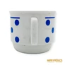 Kép 2/6 - Zsolnay porcelán -  Kék pöttyös bögre