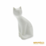 Kép 1/10 - Royal Dux porcelán - Fehér ülő macska