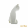 Kép 7/10 - Royal Dux porcelán -  Fehér ülő macska