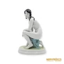 Kép 8/10 - Zsolnay porcelán -  Ülő akt