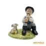 Kép 1/10 - Porcelán, kerámia - Furulyázó fiú báránnyal