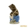 Kép 8/10 - Gorodnitsa porcelán -  Balalajkázó medve
