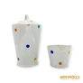 Kép 3/9 - Hollóházi porcelán -  Pöttyös kancsó és kiöntő