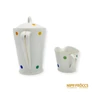 Kép 5/9 - Hollóházi porcelán -  Pöttyös kancsó és kiöntő