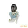 Kép 9/10 - Hollóházi porcelán -  Kék-sárga ruhás manöken