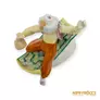Kép 9/10 - Hollóházi porcelán -  Aladdin zöld színű repülőszőnyegen