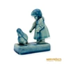 Kép 4/10 - Zsolnay porcelán -  Tyúkot etető lány (alapmázas)