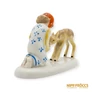 Kép 6/10 - Metzler &amp; Ortloff porcelán -  Őzikét etető kislány