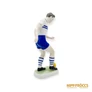 Kép 7/10 - Hollóházi porcelán -  Focissta kék-fehér mezben